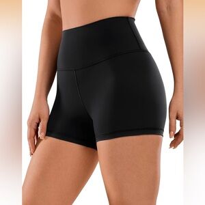 CRZ Yoga Naked Feeling Biker Shorts 3” Size M Black